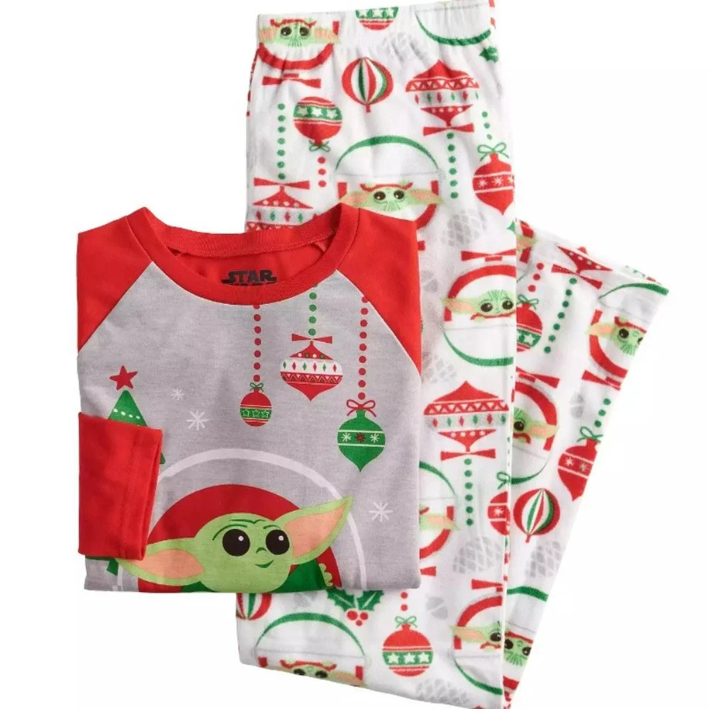 NEW Mens Sz Medium STAR WARS MANDALORIAN Christmas 2 Pc Pajama Lounge Set